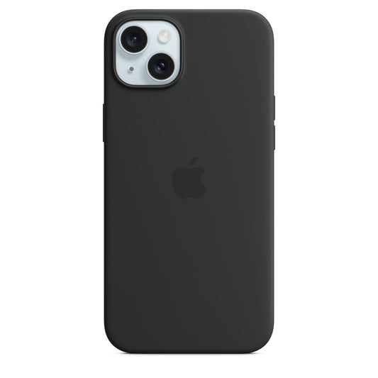 Silicone Case with MagSafe for iPhone 15 Plus - Black