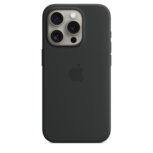 Silicone Case with MagSafe for iPhone 15 Pro - Black